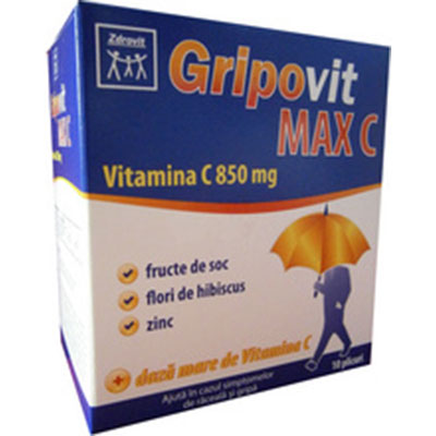 Zdrovit Gripovit MaxC 10 plicuri