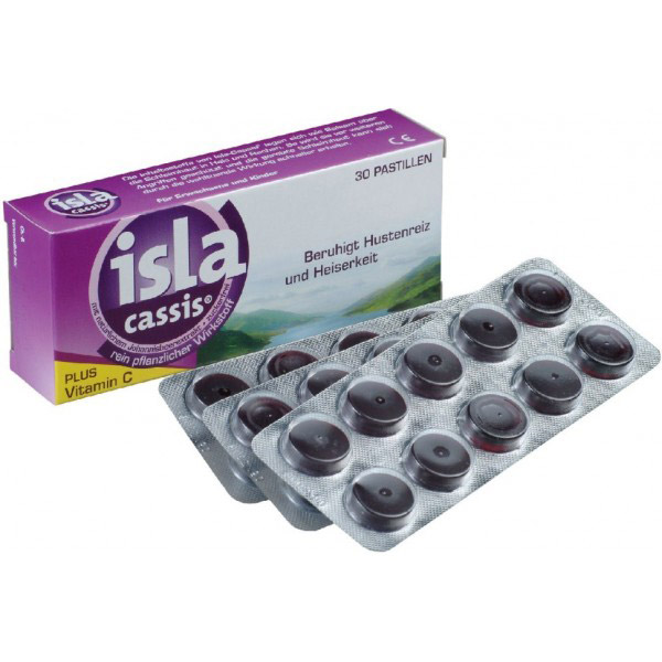 Isla Cassis 30 tablete pentru supt