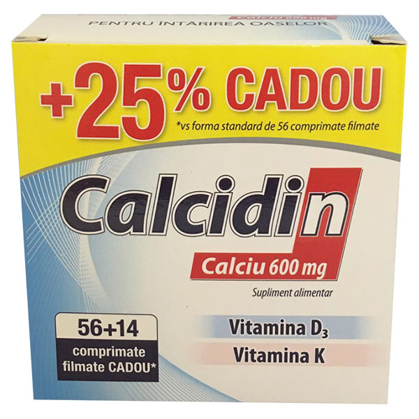 Zdrovit Calcidin 56 + 14 comprimate