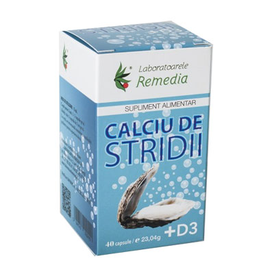 Remedia Calciu stridii + D3, 40cps
