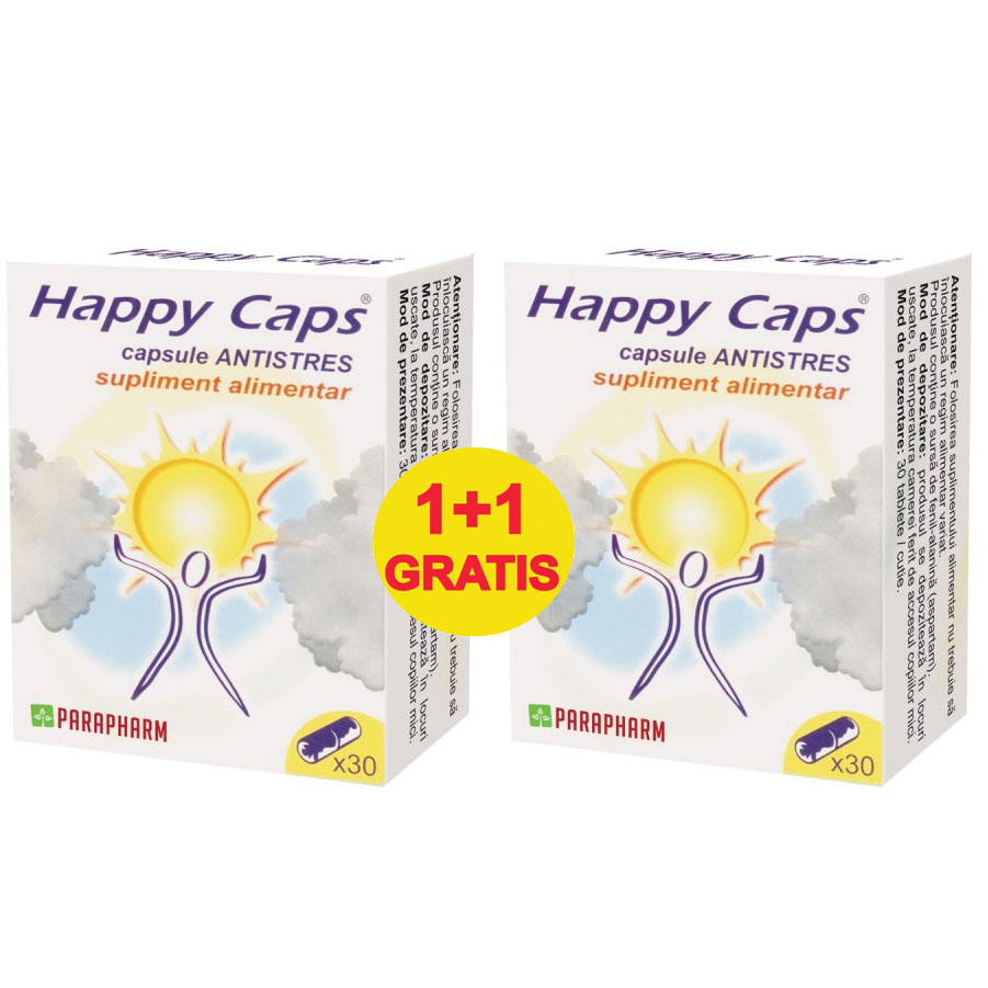 Parapharm Happy Caps 30 capsule antistres 1 + 1 Gratis