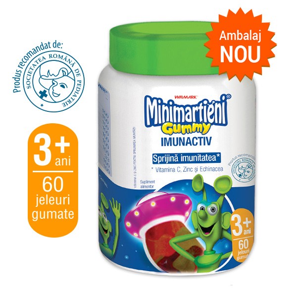 Walmark Minimartieni Gummy Imunactiv + Echinaceea 60 jeleuri