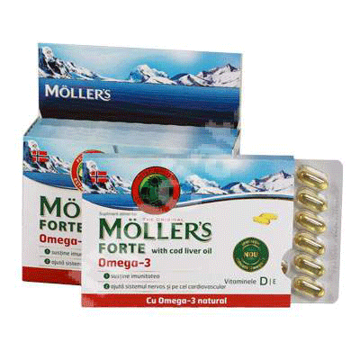 Moller's Forte Omega 3 Cod Liver Oil 150 cps