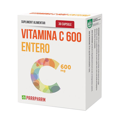 Parapharm Vitamina C 600 Entero 30cps